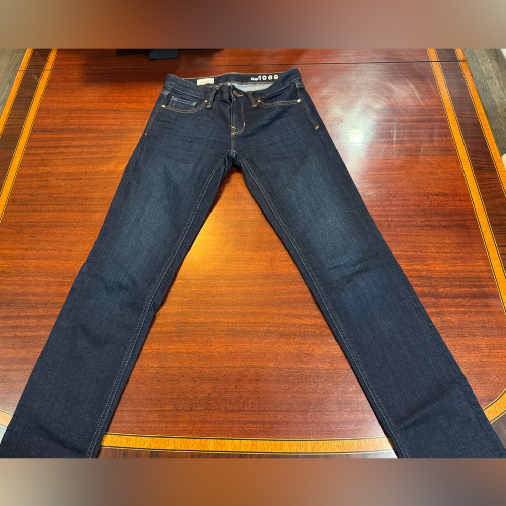 GAP 1969 Women's Deep Indigo Skinny Straight Jeans